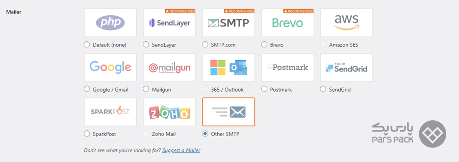 تنظیمات افزونه WP Mail SMTP تنظیمات افزونه WP Mail SMTP