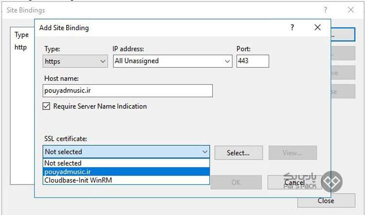 نصب certificate در ویندوز 7