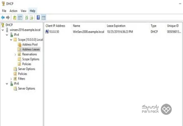 نحوه راه اندازی dhcp روی ویندوز