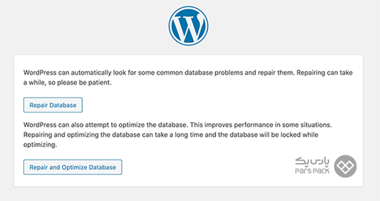 خطای دیتابیس در WordPress