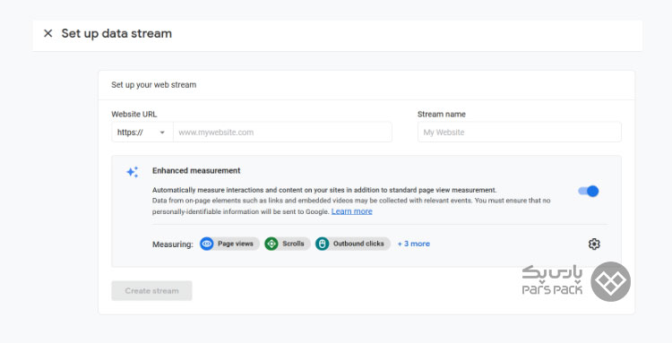 راه اندازی google analytics