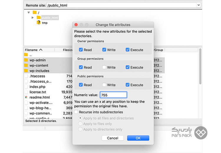 خطای Incorrect File Permissions رفع خطای Incorrect File Permissions