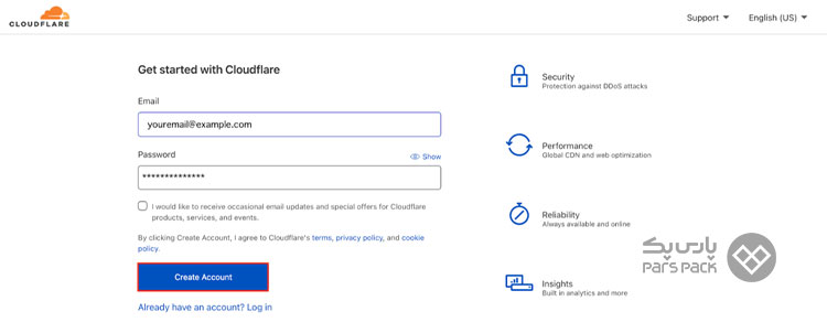 نصب cloudflare