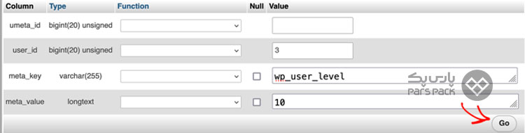 ساخت یوزر در mysql