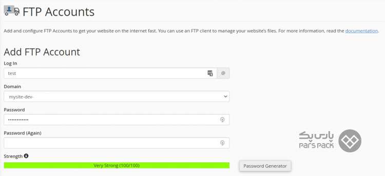  استفاده از ftp در cpanel