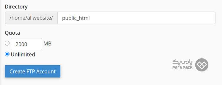آموزش ساخت اکانت ftp در cpanel