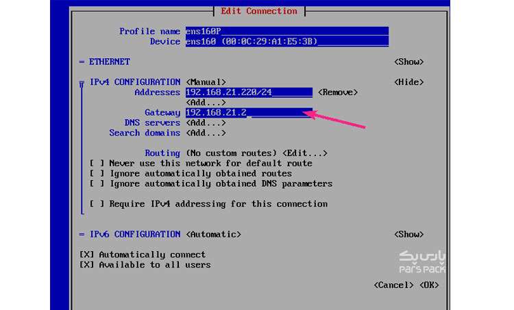 فیلم تغییر آی پی centos