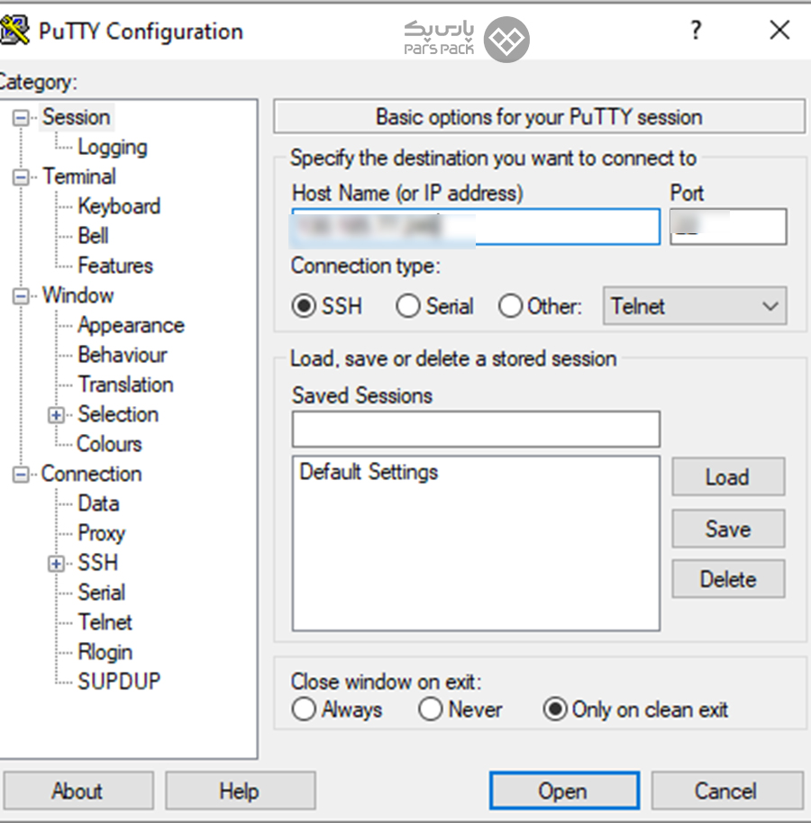نحوه اتصال ازطریق Putty مشکل عدم اتصال به سرور مجازی با putty