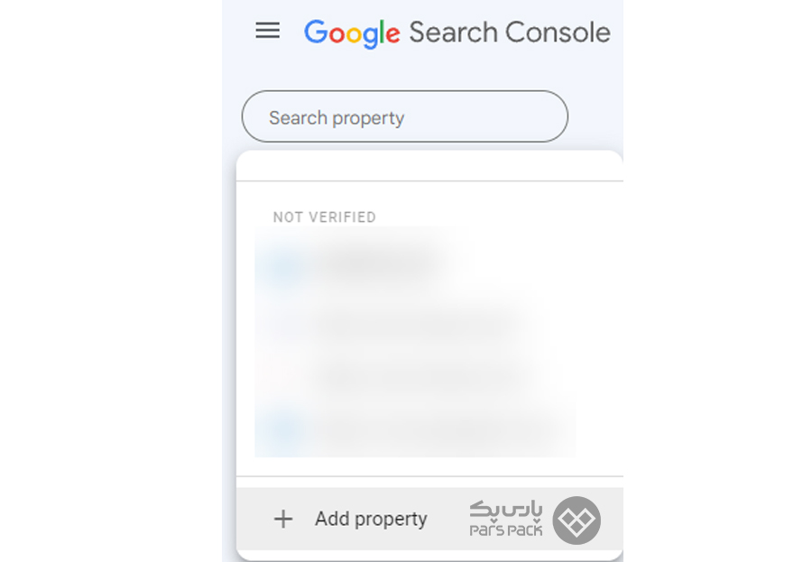 انتخاب گزینه Add a Property آموزش ثبت سایت در گوگل
