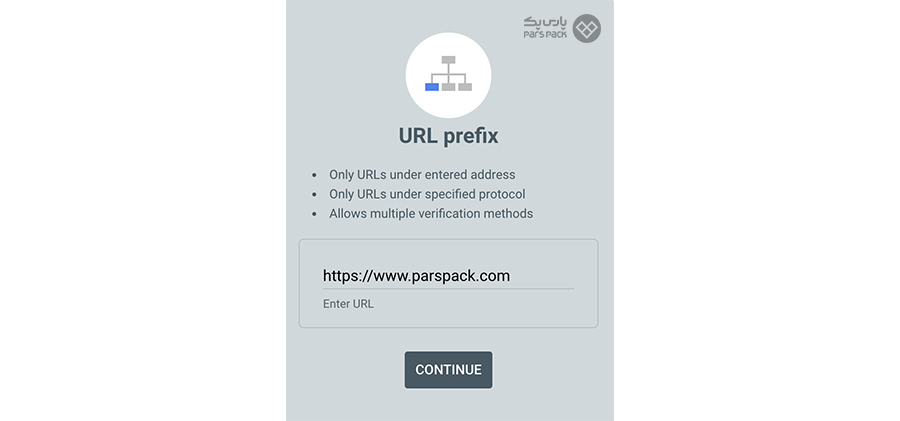 استفاده از روش URL Prefix برای ثبت سایت در کنسول گوگل ورود به سرچ کنسول گوگل