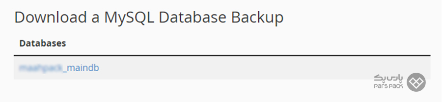 بکاپ گیری از دیتابیس MySQL در کنترل پنل Cpanel تهیه Backup از دیتابیس MySQL در cPanel