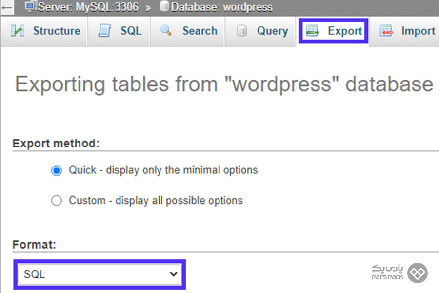 از دیتابیس بکاپ بگیرید انتقال پایگاه داده MySQL و MariaDB