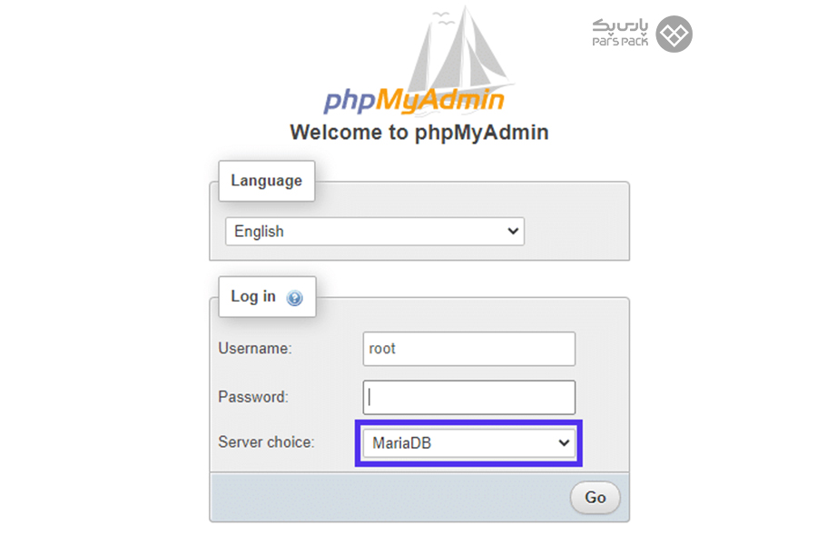 دیتابیس جدید بسازید تغییر دیتابیس تغییر MySQL به MariaDB