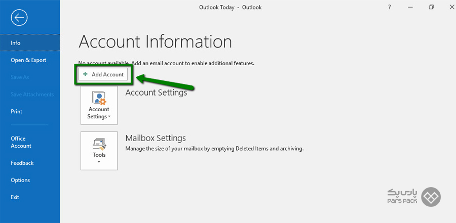 نحوه اتصال ایمیل هاست سی پنل به نرم افزار Outlook اتصال ایمیل هاست cPanel به اوت لوک
