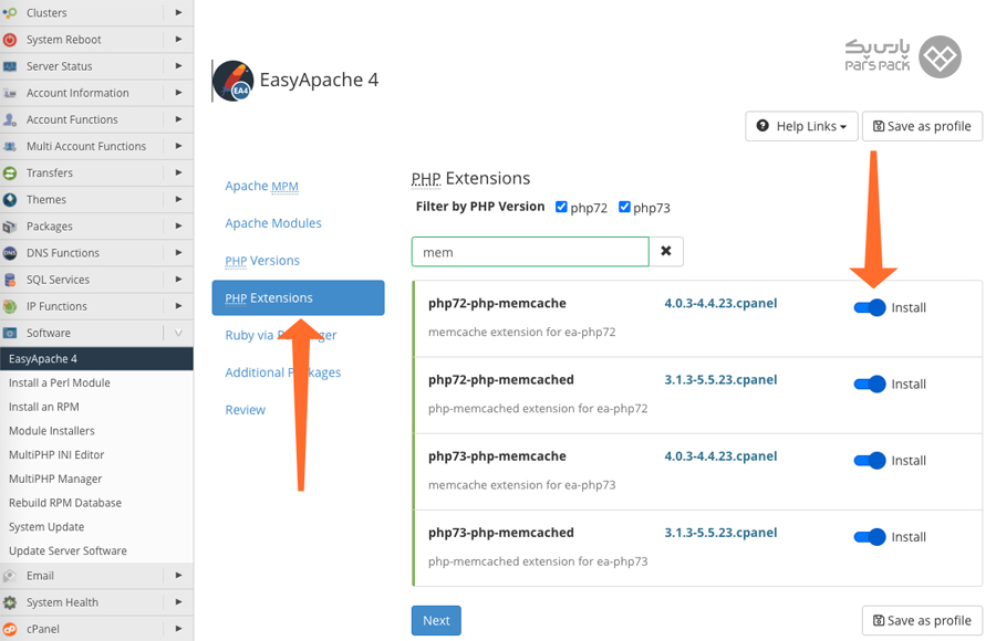نحوه نصب افزونه Memcached روی PHP نصب افزونه Memcached روی PHP