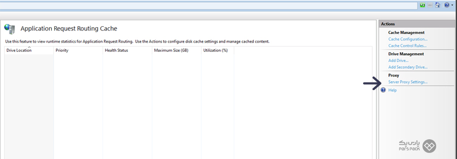 روی Server Proxy Settings کلیک کنید کارکرد Reverse Proxy در ویندوز سرور