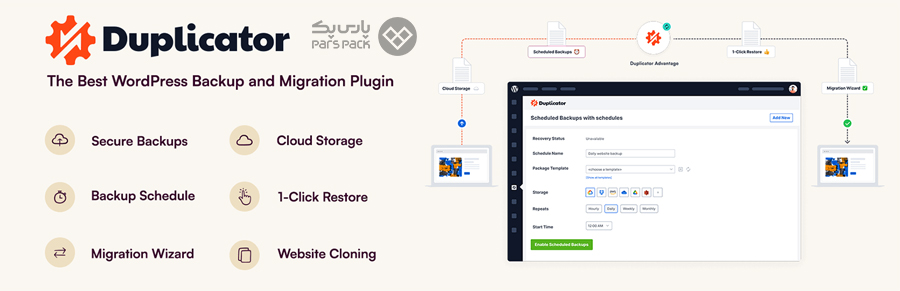 مزایای استفاده از افزونه Duplicator-WordPress برای بکاپگیری از وردپرس دانلود افزونه Duplicator-WordPress در مخزن وردپرس