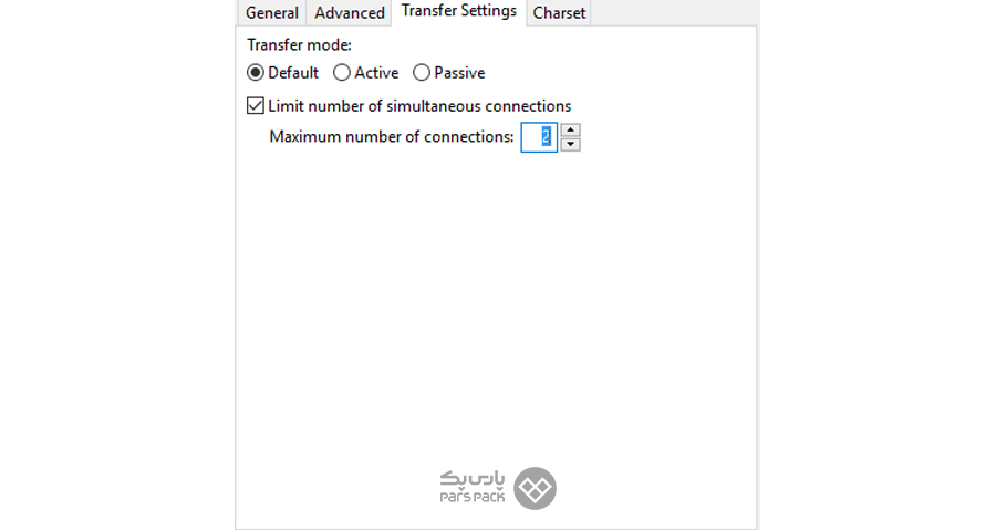 از تنظیمات Transfer Settings مطمئن شوید بررسی خطای اتصال فایل زیلا به حساب FTP