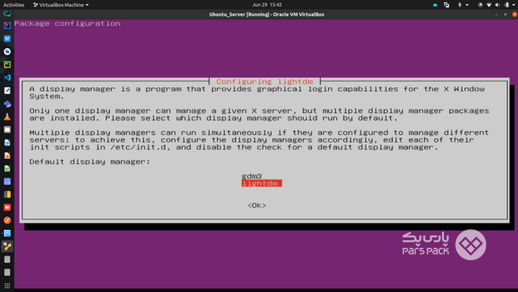 نصب Display Manager نصب رابط گرافیکی در Ubuntu سرور