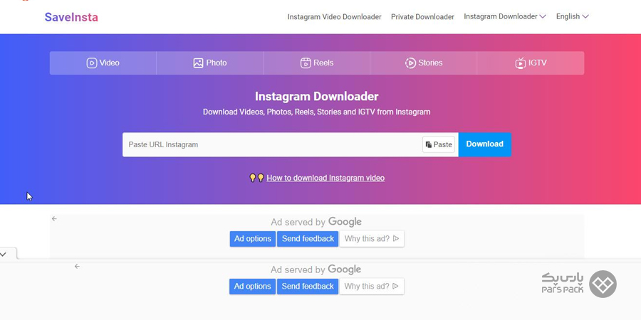 دانلود فیلم و عکس از اینستاگرام با سایت SaveInsta دانلود از اینستاگرام بدون نرم افزار