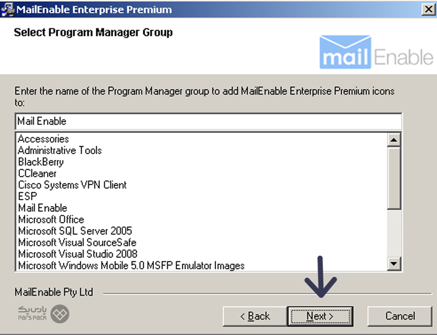 تنظیمات پیشفرض MailEnable را تغییر ندهید راه اندازی mail server در ویندوز سرور 2019