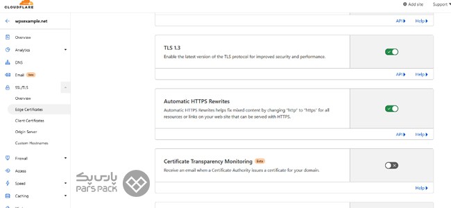 تنظیمات پیش فرض در کلودفلر برخی تنظیمات اضافی در فعالسازی SSL