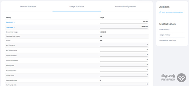 تحلیل آمار سایت در بخش Usage Statistics بخش Usage Statistics در دایرکت ادمین