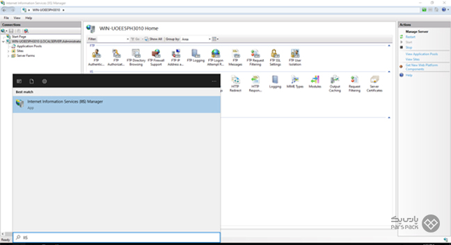 ایجاد سایت FTP در ویندوز سرور ایجاد سایت FTP در IIS Manager