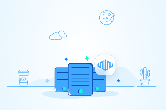 تصویر دسته‌ای از سرورهای آبی با لوگو دیتاسنتر Equinix