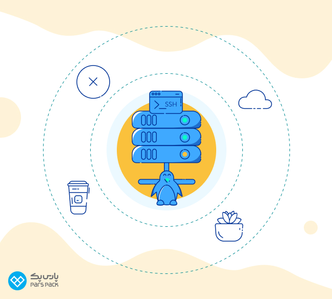 چگونه خطای Host key verification failed را در SSH رفع کنیم؟ سرور لینوکس با صفحه ورود SSH برای نمایش رفع خطای Host key verification failed در لینوکس