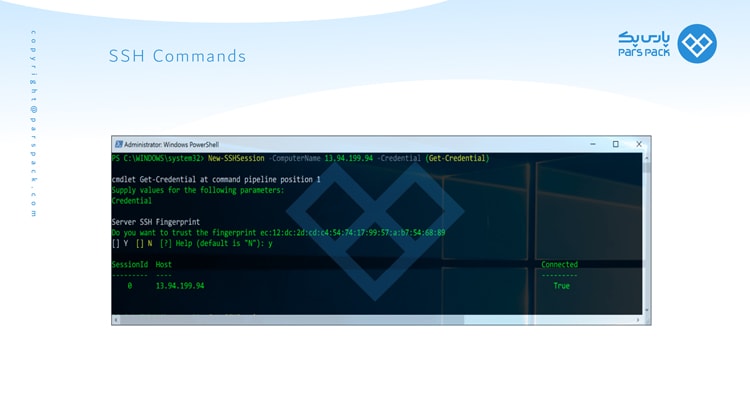 دستورات پاورشل دستور SSH-Commands